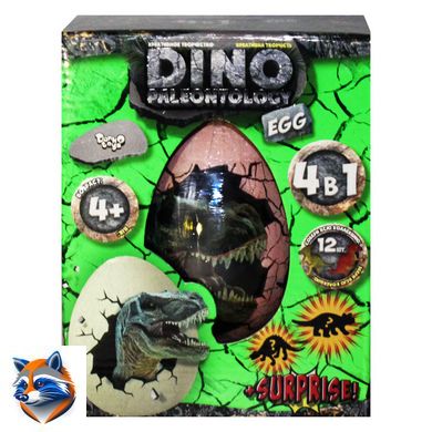 НАБІР ДЛЯ ТВОРЧОСТІ "DINO PALEONTOLOGY. EGG" 4 В 1 ДАНКОТОЙЗ (DP-03-01)