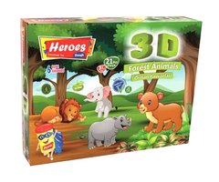 Детский набор теста для лепки 3D фигурок. Дикие животные .